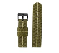 NBCNZCTSAS Bracelet de montre en Nylon souple et lisse de qualité supérieure, 20mm 22mm, bande de remplacement for Sport, for dégagement rapide, universel, en toile(Brown beige-black,22mm)