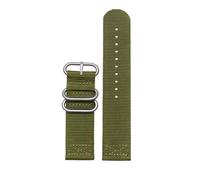 NBCNZCTSAS Bracelet de montre en nylon tissé for Samsung Galaxy Gear S3 S2 Classic Active 1/2 for bracelet en tissu Amazfit 18 mm 24 mm 22 mm 20 mm(Green-silver,18mm)