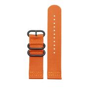 NBCNZCTSAS Bracelet de montre en nylon tissé for Samsung Galaxy Gear S3 S2 Classic Active 1/2 for bracelet en tissu Amazfit 18 mm 24 mm 22 mm 20 mm(Orange-black,22mm)