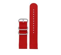 NBCNZCTSAS Bracelet de montre en nylon tissé for Samsung Galaxy Gear S3 S2 Classic Active 1/2 for bracelet en tissu Amazfit 18 mm 24 mm 22 mm 20 mm(Red-silver,24mm)
