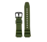 NBCNZCTSAS Bracelet de montre en Silicone adapté for bracelet de montre Casio w-218h/ae-1200/1100/f-108/sgw300/400/500/w-800h/mrw-200(Green BK)