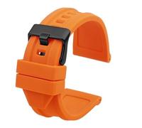 NBCNZCTSAS Bracelet de montre en silicone souple for hommes, étanche, en caoutchouc, 24mm, 26mm, 28mm, adapté au diesel Dz4318 DZ4323 DZ4283 DZ4476 DZ4496 DZ4427 DZ4487(Orange black,26mm)