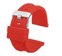NBCNZCTSAS Bracelet de montre en silicone souple for hommes, étanche, en caoutchouc, 24mm, 26mm, 28mm, adapté au diesel Dz4318 DZ4323 DZ4283 DZ4476 DZ4496 DZ4427 DZ4487(Red silver,26mm)