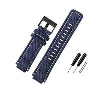 NBCNZCTSAS Bracelet de montre en toile de Nylon 24 * 16mm, Joint convexe hi-q, noir vert bleu, bracelet de montre for hommes for outil adapté for Timex T2N720 721 TW2T76500 76300(Blue-B pin)