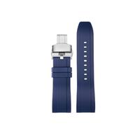 NBCNZCTSAS Bracelet de montre en toile et Nylon et caoutchouc for hommes, adapté for citoyens Blue Angel, série AT8020-54L/8020-03L/JY8078, 22mm 23mm(A-Blue silver,23mm)