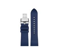 NBCNZCTSAS Bracelet de montre en toile et Nylon et caoutchouc for hommes, adapté for citoyens Blue Angel, série AT8020-54L/8020-03L/JY8078, 22mm 23mm(B-Blue silver)