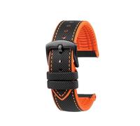 NBCNZCTSAS Bracelet de montre en toile et Nylon et caoutchouc for hommes, adapté for citoyens Blue Angel, série AT8020-54L/8020-03L/JY8078, 22mm 23mm(C-Black orange-B pin)