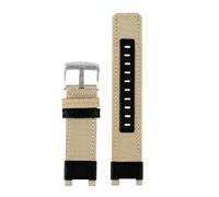 NBCNZCTSAS Bracelet de montre en toile et nylon, respirant, for encoche, accessoires for hommes, outils de 24mm, adapté for Casio Fit For G-SHOCK GST-W120L S130L S310 GST-B100(Khaki silver)