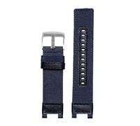 NBCNZCTSAS Bracelet de montre en toile et nylon, respirant, for encoche, accessoires for hommes, outils de 24mm, adapté for Casio Fit For G-SHOCK GST-W120L S130L S310 GST-B100(Blue Silver)
