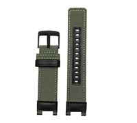 NBCNZCTSAS Bracelet de montre en toile et nylon, respirant, for encoche, accessoires for hommes, outils de 24mm, adapté for Casio Fit For G-SHOCK GST-W120L S130L S310 GST-B100(Army Green black)