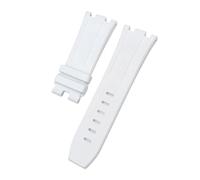 NBCNZCTSAS Bracelet de montre FKM Fluororubber 28mm 30mm adapté for AP adapté for ceinture Audemars adapté for Piguet adapté for ROYAL OAK OFFSHORE 15710 15703 Bracelet de montre(White,28MM_NO BUCKLE)