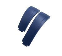 NBCNZCTSAS Bracelet de montre for boucle courte en caoutchouc, 20mm 21mm, adapté for Rolex, for Daytona Submariner, rôle OYSTERFLEX Yacht Master, petit poignet en Silicone(Blue,21mm)