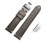 NBCNZCTSAS Bracelet de montre for hommes, 20MM 22MM, for TUDOR, Seiko, Hamilton l-ongines, Vintage, marron, gris(Grey-silver-b,20mm)