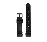 NBCNZCTSAS Bracelet de montre gaufré adapté for Seiko PROSPEX SKX007 Water Ghost 20mm 22mm ormeau petit MM Silicone hommes plongeur sport bracelet de montre en caoutchouc(A Black-black,Width 20mm)