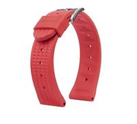 NBCNZCTSAS Bracelet de montre gaufré adapté for Seiko PROSPEX SKX007 Water Ghost 20mm 22mm ormeau petit MM Silicone hommes plongeur sport bracelet de montre en caoutchouc(B Red-silver,Width 22mm)