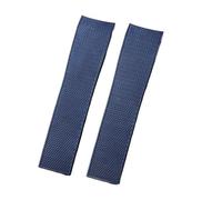 NBCNZCTSAS Bracelet de montre incurvé en caoutchouc de Silicone, adapté for Longines for Kangkas L3 781 Diver L3 742, bracelet de montre for hommes 21mm(Blue-No buckle)