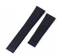 NBCNZCTSAS Bracelet de montre noir en caoutchouc de silicone, ceinture de montre de 22mm, adapté au bracelet TAG, adapté au CARRER F1, adapté au bracelet Heuer, boucle papillon, minuteur d'entraînemen