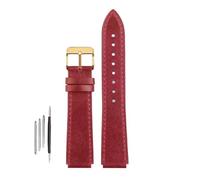 NBCNZCTSAS Bracelet de montre rétro en cuir for hommes, adapté for Casio Fit For g-shock AE-1200WH/1300/1000/A159 A158 A168, boucle en acier inoxydable(Red-Gold Buckle)