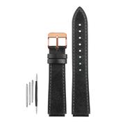NBCNZCTSAS Bracelet de montre rétro en cuir for hommes, adapté for Casio Fit For g-shock AE-1200WH/1300/1000/A159 A158 A168, boucle en acier inoxydable(Black-rose gold)