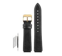 NBCNZCTSAS Bracelet de montre rétro en cuir for hommes, adapté for Casio Fit For g-shock AE-1200WH/1300/1000/A159 A158 A168, boucle en acier inoxydable(Black-gold buckle)