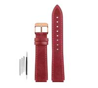 NBCNZCTSAS Bracelet de montre rétro en cuir for hommes, adapté for Casio Fit For g-shock AE-1200WH/1300/1000/A159 A158 A168, boucle en acier inoxydable(Red-rose gold)