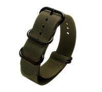 NBCNZCTSAS Bracelet de sport en Nylon, 22mm 24mm 26mm, accessoires de mode, vert militaire/bleu, accessoires de ceinture de montre(Army green bk,22mm)