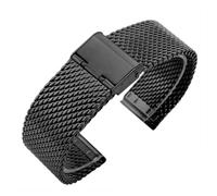 NBCNZCTSAS Bracelet en acier inoxydable, 22mm, 18, 24mm, 20mm, adapté for la montre Samsung Galaxy 6 5 4 40mm 44mm, Active 2 bandes, adapté au Bracelet ultime Huawei GT4(Schwarz,18mm)