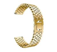 NBCNZCTSAS Bracelet en acier inoxydable 22mm 20mm adapté for Samsung Galaxy Watch 3 45mm bande Gear S3 Active 2 adapté for Huawei montre Bracelet adapté for Amazfit(Gold,22mm)