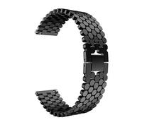 NBCNZCTSAS Bracelet en acier inoxydable 22mm 20mm adapté for Samsung Galaxy Watch 3 45mm bande Gear S3 Active 2 adapté for Huawei montre Bracelet adapté for Amazfit(Schwarz,20mm)