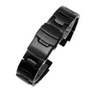 NBCNZCTSAS Bracelet en acier inoxydable solide for hommes, adapté for Casio PRG-250/PRG-260/PRG-280/500/510/550, bracelet de montre sport montagne, chaîne de montre en métal 18mm(Schwarz)