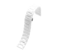 NBCNZCTSAS Bracelet en céramique 14 16 mm 18 mm 20 mm 21 mm 22 mm for Seiko/Fit for Tissot/Fit for Armani/Fit for Citizen/Fit for Omega/Fit for Ck Bracelet for hommes et femmes(White,18mm)