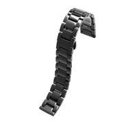NBCNZCTSAS Bracelet en céramique 14 16 mm 18 mm 20 mm 21 mm 22 mm for Seiko/Fit for Tissot/Fit for Armani/Fit for Citizen/Fit for Omega/Fit for Ck Bracelet for hommes et femmes(Schwarz,18mm)