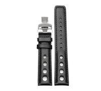 NBCNZCTSAS Bracelet en cuir adapté for Tissot 1853 bracelet de montre de sport adapté for la course PRS516 T91 1853 couche supérieure en peau de vache 20mm adapté for accessoires de sangle chopin(Blac