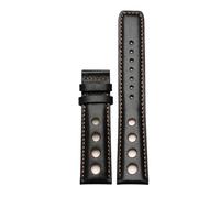 NBCNZCTSAS Bracelet en cuir adapté for Tissot 1853 bracelet de montre de sport adapté for la course PRS516 T91 1853 couche supérieure en peau de vache 20mm adapté for accessoires de sangle chopin(Blac