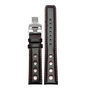 NBCNZCTSAS Bracelet en cuir adapté for Tissot 1853 bracelet de montre de sport adapté for la course PRS516 T91 1853 couche supérieure en peau de vache 20mm adapté for accessoires de sangle chopin(Blac