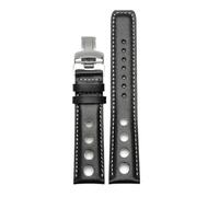 NBCNZCTSAS Bracelet en cuir adapté for Tissot 1853 bracelet de montre de sport adapté for la course PRS516 T91 1853 couche supérieure en peau de vache 20mm adapté for accessoires de sangle chopin(Blac