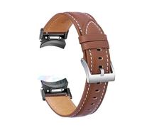 NBCNZCTSAS Bracelet en cuir Design sans espaces, for Samsung Galaxy Watch 6/5/4 40mm 44mm 5Pro 45mm, bande 6/4 classique 47 43mm 46 42mm, Bracelet souple(Brown-B,6 Classic 43mm 47mm)