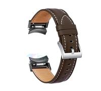 NBCNZCTSAS Bracelet en cuir Design sans espaces, for Samsung Galaxy Watch 6/5/4 40mm 44mm 5Pro 45mm, bande 6/4 classique 47 43mm 46 42mm, Bracelet souple(Dark brown-B,Watch 5 Pro 45mm)