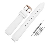 NBCNZCTSAS Bracelet en cuir Vintage for bouche convexe de 10mm, adapté for Casio Sheen3034, chaîne de montre confortable en cuir de vache faite for la main, adaptée for femmes, boucle ardillon(White r