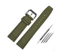 NBCNZCTSAS Bracelet en Nylon adapté for la série pilote portugaise IWC, 20mm 21mm 22mm, Bracelet en toile, noir, bleu, vert(Green black,21mm)