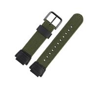 NBCNZCTSAS Bracelet en Nylon de 18mm adapté au bracelet CASIO AE-1000W AE-1300 AE1200 W-S200H W-800H W-216H W-735H W-215 AEQ-110W SGW-300H 400H 500H MRW-200H(Army green bk)