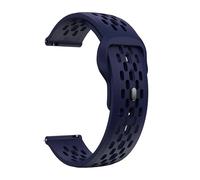 NBCNZCTSAS Bracelet en Silicone de 18mm 20mm 22mm adapté for la montre Samsung Galaxy 6 5 4 40mm 44mm Gear S3, bande respiratoire adaptée for la montre Huawei 4 Bracelet ultime(Midnight blue,22mm)