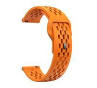NBCNZCTSAS Bracelet en Silicone de 18mm 20mm 22mm adapté for la montre Samsung Galaxy 6 5 4 40mm 44mm Gear S3, bande respiratoire adaptée for la montre Huawei 4 Bracelet ultime(Orange,18mm)