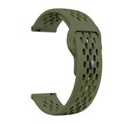 NBCNZCTSAS Bracelet en Silicone de 18mm 20mm 22mm adapté for la montre Samsung Galaxy 6 5 4 40mm 44mm Gear S3, bande respiratoire adaptée for la montre Huawei 4 Bracelet ultime(Army green,18mm)