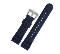 NBCNZCTSAS Bracelet en Silicone de 22mm adapté for la série Seiko PROSPEX SNE533P1 SNE537 SNE541 SNE535, bracelet de montre for hommes en conserve, chaîne de montre longue de style plongée(Blue-steel)