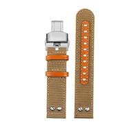 NBCNZCTSAS Bracelet en toile de nylon de qualité supérieure de 22 mm adapté au bracelet de montre Hamilton kaki adapté au bracelet militaire adapté for la bande Amazfit Gts for dégagement rapide(Khaki