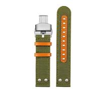 NBCNZCTSAS Bracelet en toile de nylon de qualité supérieure de 22 mm adapté au bracelet de montre Hamilton kaki adapté au bracelet militaire adapté for la bande Amazfit Gts for dégagement rapide(Green