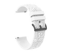 NBCNZCTSAS Bracelet gravé de 20mm adapté for Samsung Galaxy Watch 6 Classic 43 47mm 5 4 40 44mm 5Pro 45mm, Bracelet de Sport en Silicone Gear S3 Active(White)