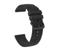 NBCNZCTSAS Bracelet gravé de 20mm adapté for Samsung Galaxy Watch 6 Classic 43 47mm 5 4 40 44mm 5Pro 45mm, Bracelet de Sport en Silicone Gear S3 Active(Schwarz)