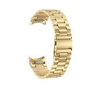 NBCNZCTSAS Bracelet sans espaces for Samsung Fit for Galaxy Watch 6 Classic 43mm 47mm 4/5/6 40mm 44mm Bande for ajustement rapide Bracelet en acier inoxydable Montre 5Pro 45(GOLD,Watch 4 Classic 46mm)